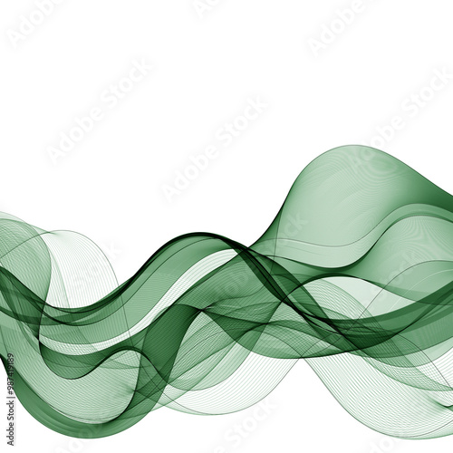 Abstract background with green waves on a white background. Background for presentation, advertising, cover and more. Eps 10