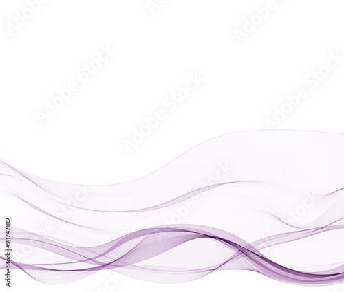 Abstract vector wave with shadow. purple curves. Eps 10 photo