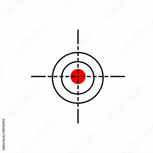 Target icon logo design on rifle and archery.