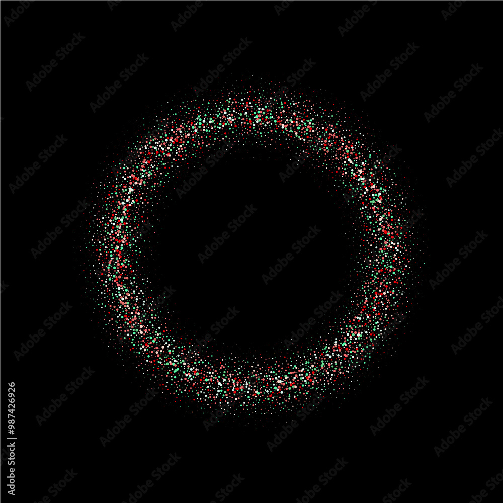 Candy made from colored round shapes. Gold, shimmer, shine. Holiday, invitation. Gold dust. Photo frame. Vector illustration. Starry sky. Colored photo frame. Eps 10