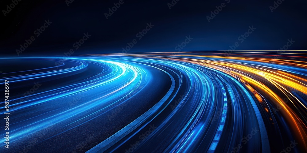 Abstract Light Speed Motion on a Blurred Road Abstract Light Speed Motion on a Blurred Road