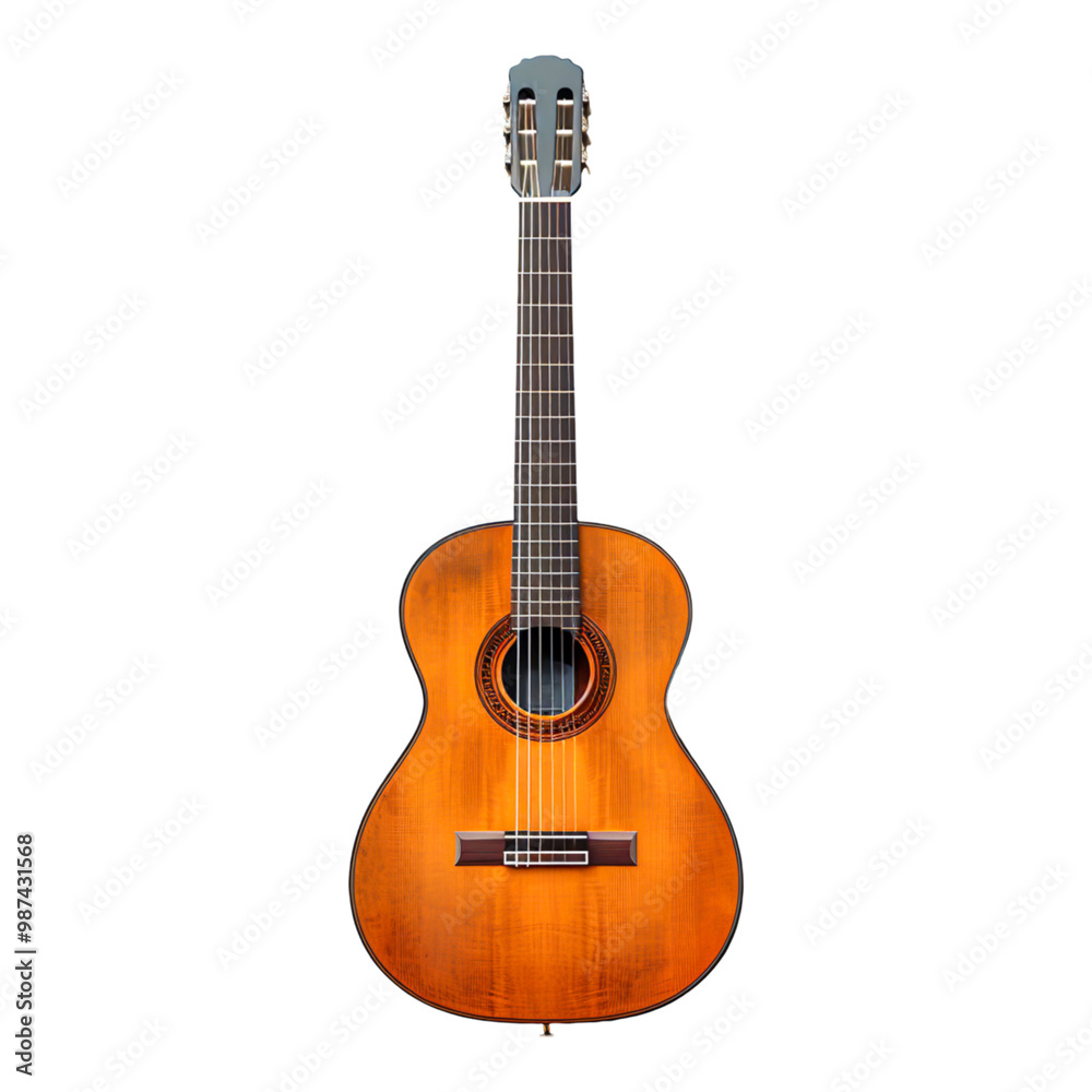 Classic Acoustic Guitar on White Background Classic Acoustic Guitar on White Background