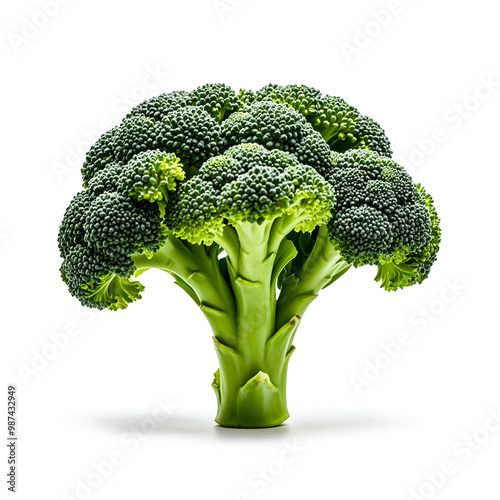 Fresh broccoli isolated on white background