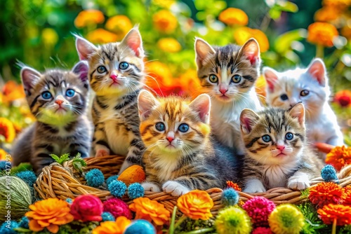 Adorable Cats and Kittens Playing, Relaxing, and Exploring in Various Environments and Settings