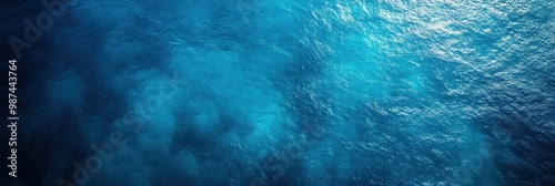 Aerial View of Tranquil Blue Ocean Water Surface