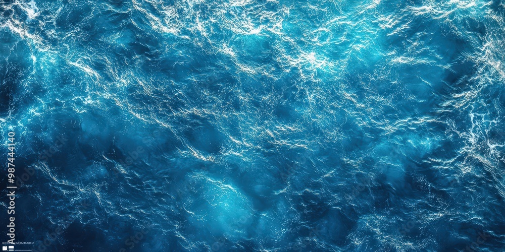 Aerial View of Beautiful Blue Sea Water Aerial View of Beautiful Blue Sea Water