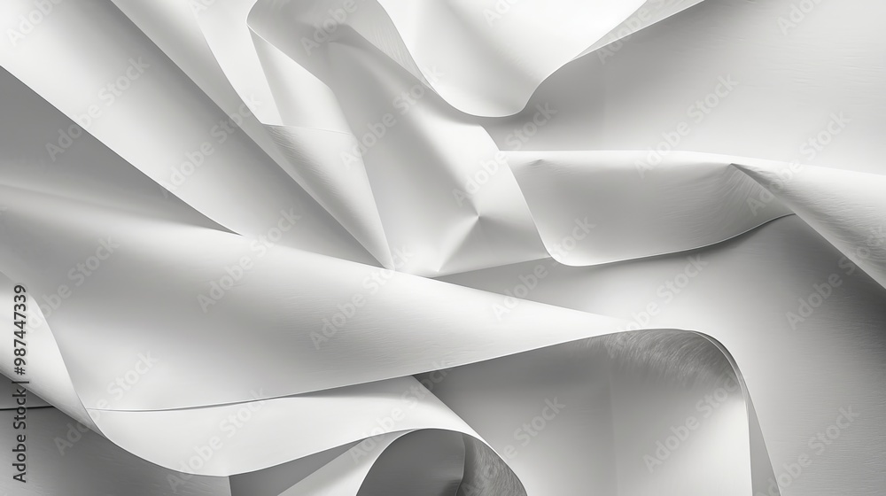 Classic white paper surface, ideal for highlighting the simplicity and elegance of minimalist designs