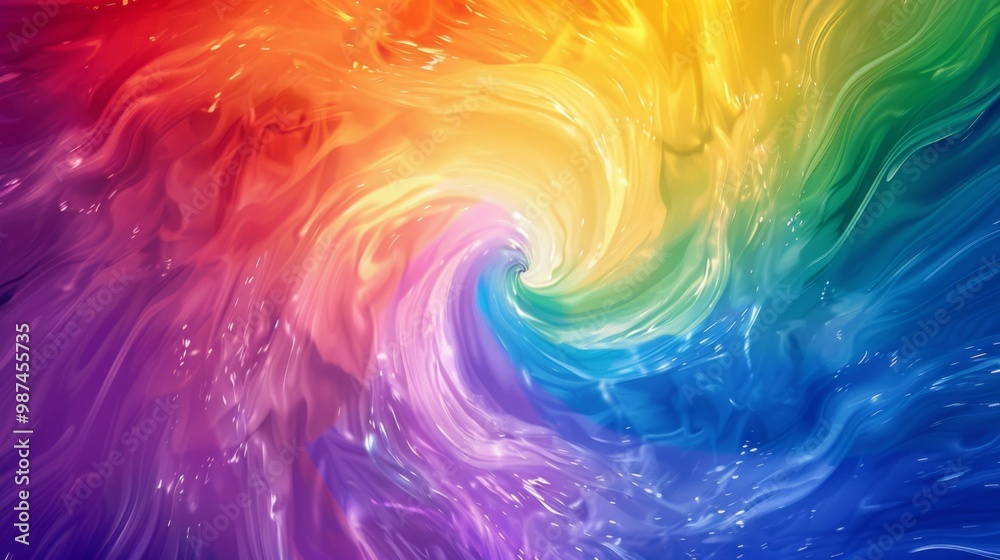 Fototapeta premium A swirling blend of colors captivating the viewer 