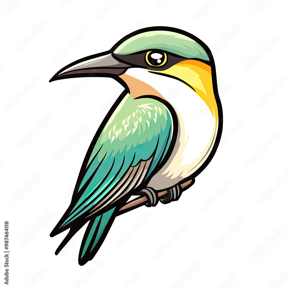 Fototapeta premium European Bee eater transparent icon | Icon | Anime