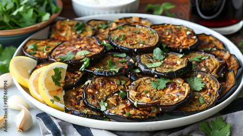 Grilled Eggplant with Lemon and Garlic A Flavorful Side Dish