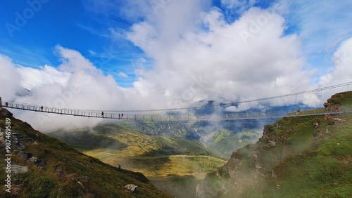 pont suspendu du stubnerkogel, Autriche photo