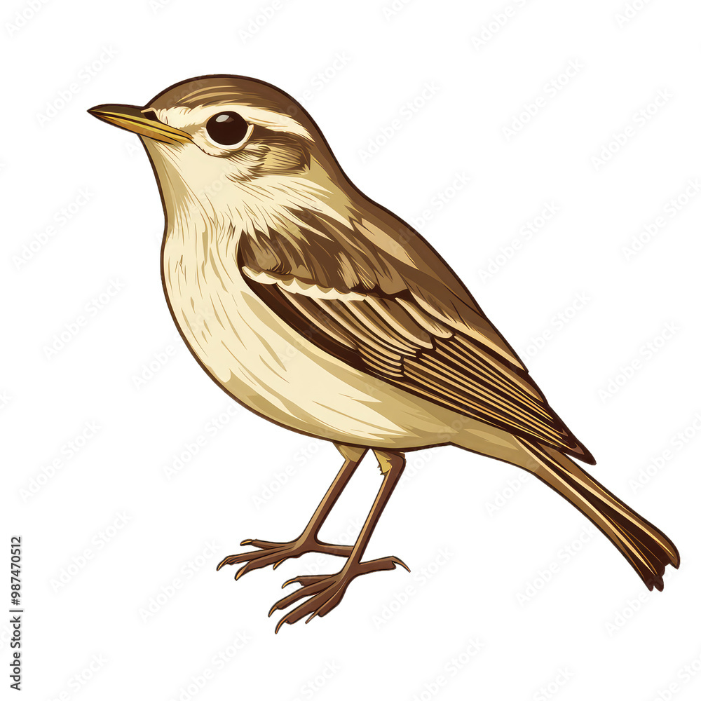 Fototapeta premium Sedge Warbler transparent icon | Icon | Anime