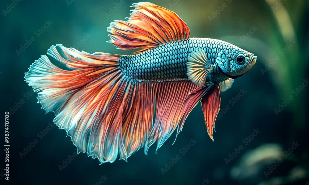 A Colorful Betta Fish