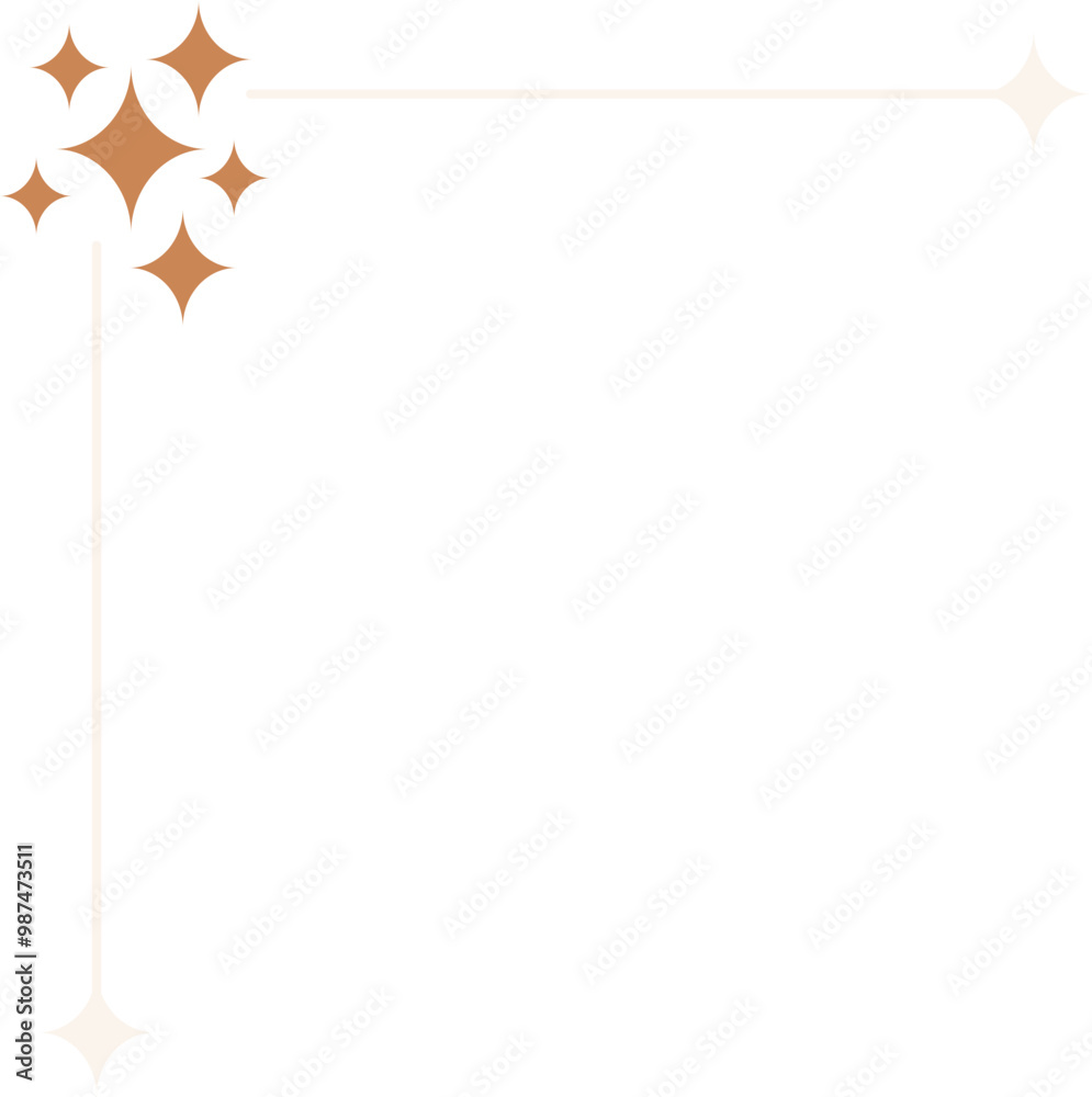 Obraz premium Monoline Starry Corner