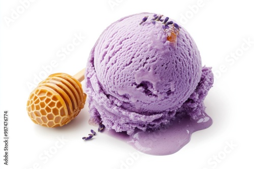 Floral Sweetness: Lavender-Honey Ice Cream photo