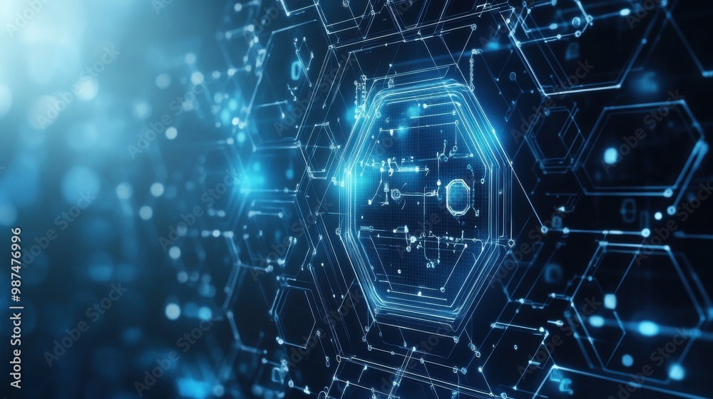 Obraz premium Futuristic Healthcare: AI System in Medicine