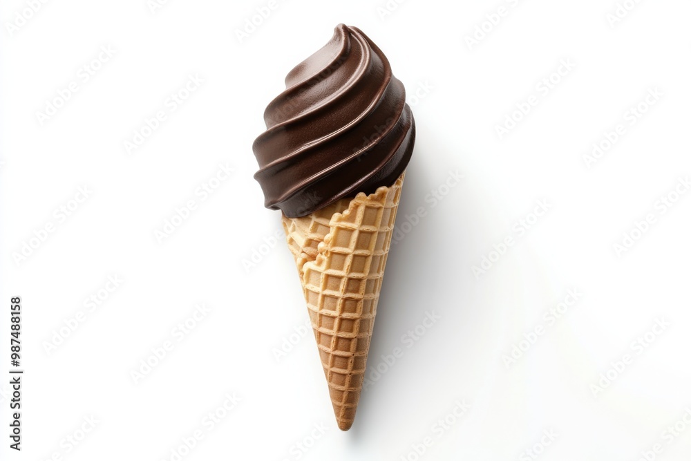 Dipped Delight: Chocolate-Covered Ice Cream Cone Dipped Delight: Chocolate-Covered Ice Cream Cone