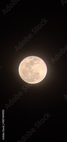 photo of full moon in the night sky