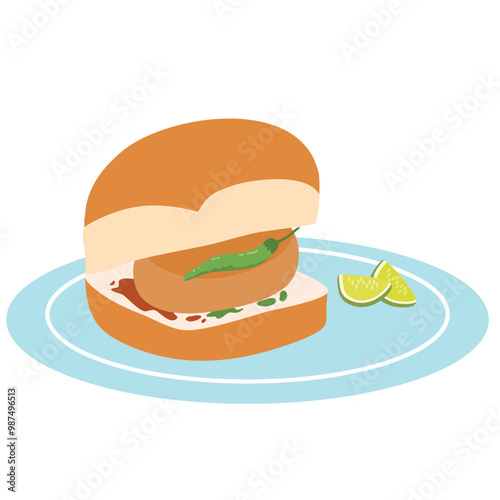 Vada Pav, a popular street food