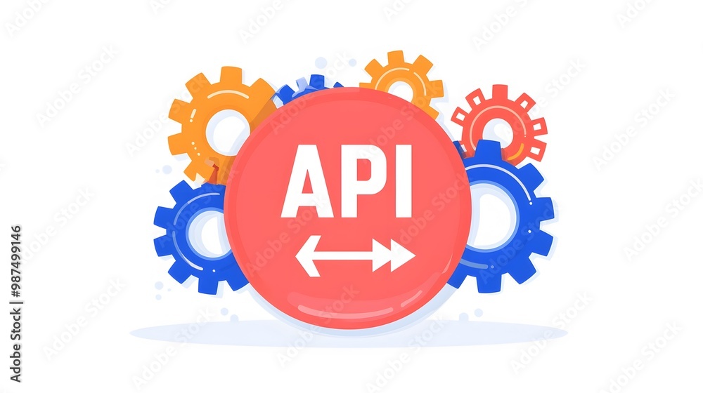 Algorithm Concept: A flat-style vector icon featuring gears and an arrow, representing algorithmic processes. White background, minimalistic design, and room for your text overlay. Algorithm Concept: A flat-style vector icon featuring gears and an arrow, representing algorithmic processes. White background, minimalistic design, and room for your text overlay.