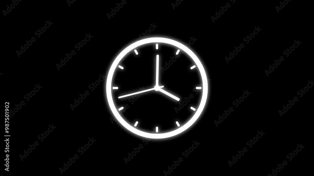Analog Clock Icon Animation. Analog Clock Icon Animation.