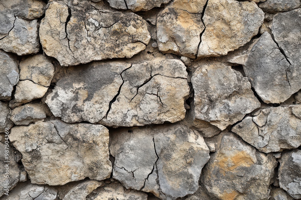 Cracked and Weathered Stone Wall Texture Cracked and Weathered Stone Wall Texture