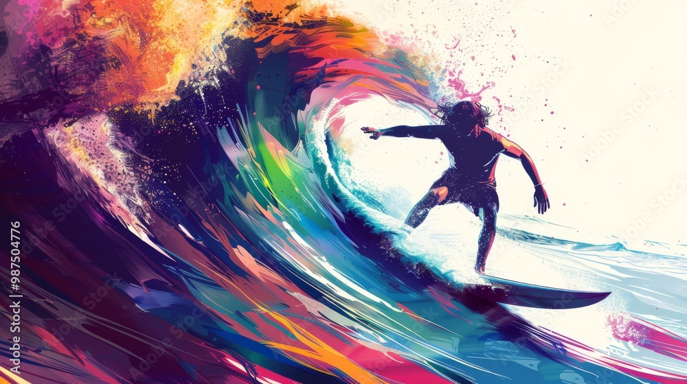 Obraz premium Archer colourful abstract art