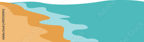Summer Beach Corner Border