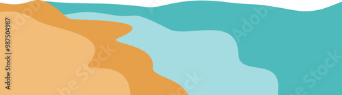 Summer Beach Corner Border