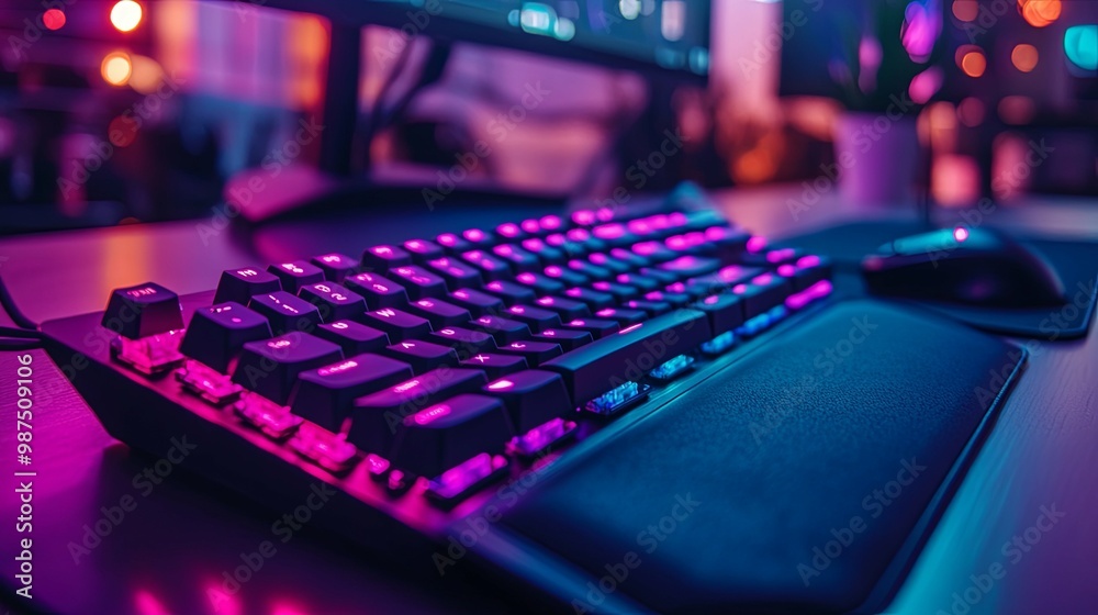 RGB Backlit Gaming Keyboard and Mouse Pad RGB Backlit Gaming Keyboard and Mouse Pad