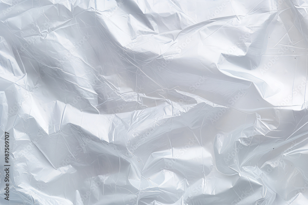 Fototapeta premium Processed collage of transparent cellophane plastic foil texture. Background for banner, backdrop