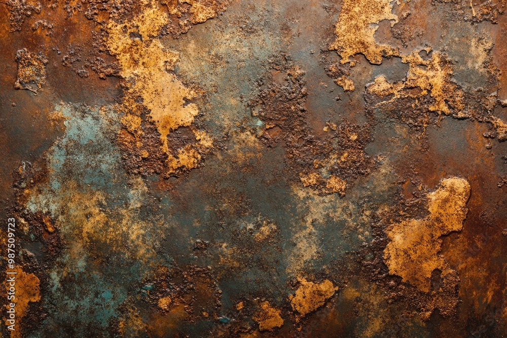 Textured metal surface with rust and patina, showing industrial wear Textured metal surface with rust and patina, showing industrial wear