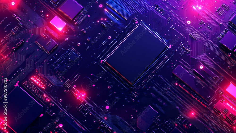 Technological background. microcircuit and computer parts Technological background. microcircuit and computer parts