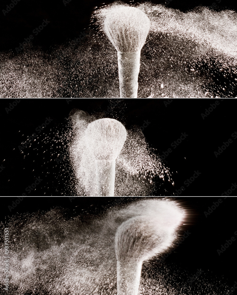 A close-up image of a makeup tool brush.