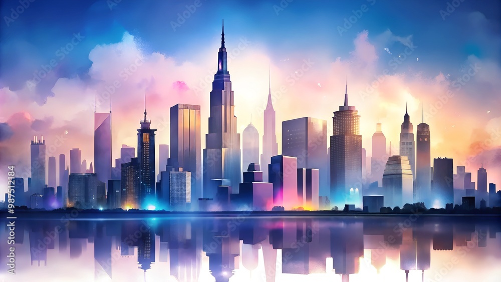 New York city skyline, skyscrapers, good architecture New York city skyline, skyscrapers, good architecture