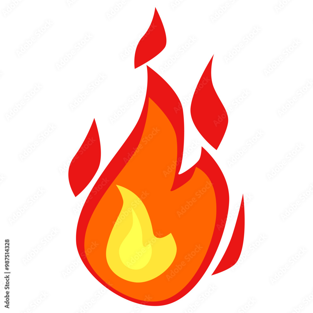Fototapeta premium fire. blazing fire. vector illustration