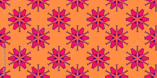 cute snowflake flower seamless pattern design, cute snowflake, cute flower, cute seamless texture