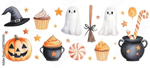 Halloween-themed sticker sheet