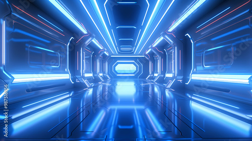 Blue sci-fi style channel photo