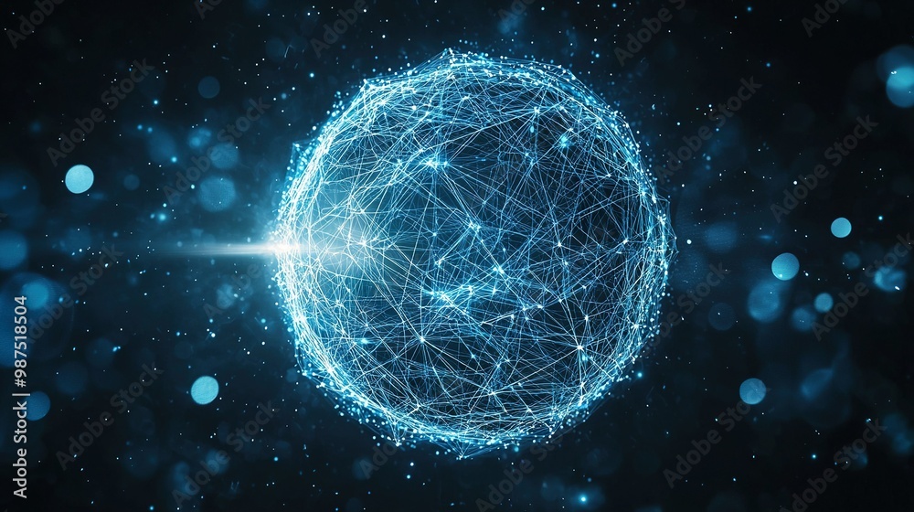 Obraz premium A glowing orb surrounded by intricate patterns and illuminated from within