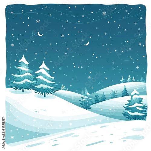 vector winter themed banner design 