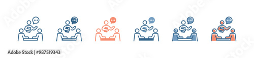 conference workshop skill training icon vector business presentation classroom human resource development course signs illustration