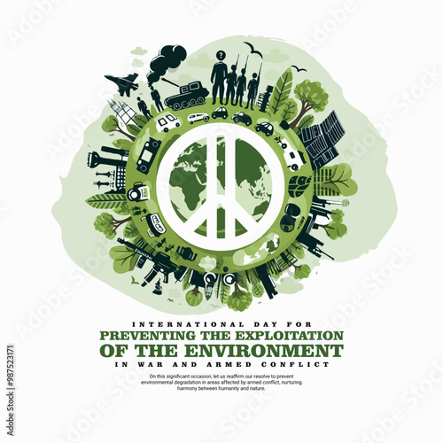 International Day for Preventing the Exploitation of the Environment in War and Armed Conflict social media post, banner