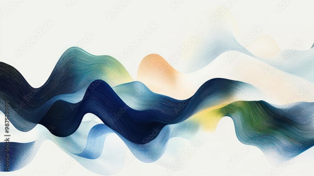 Abstract waves of color blend seamlessly, creating a soothing visual experience. Abstract waves of color blend seamlessly, creating a soothing visual experience.