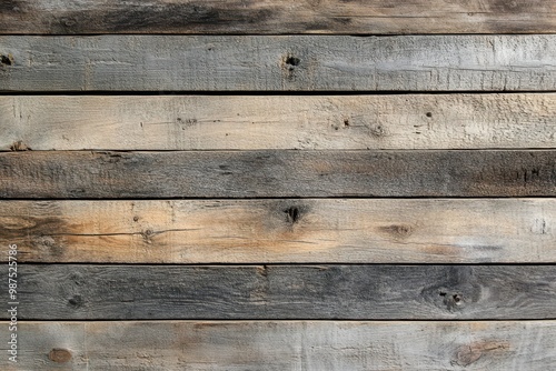 Weathered Gray and Brown Wooden Planks