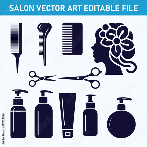 Salon Vector art editable file