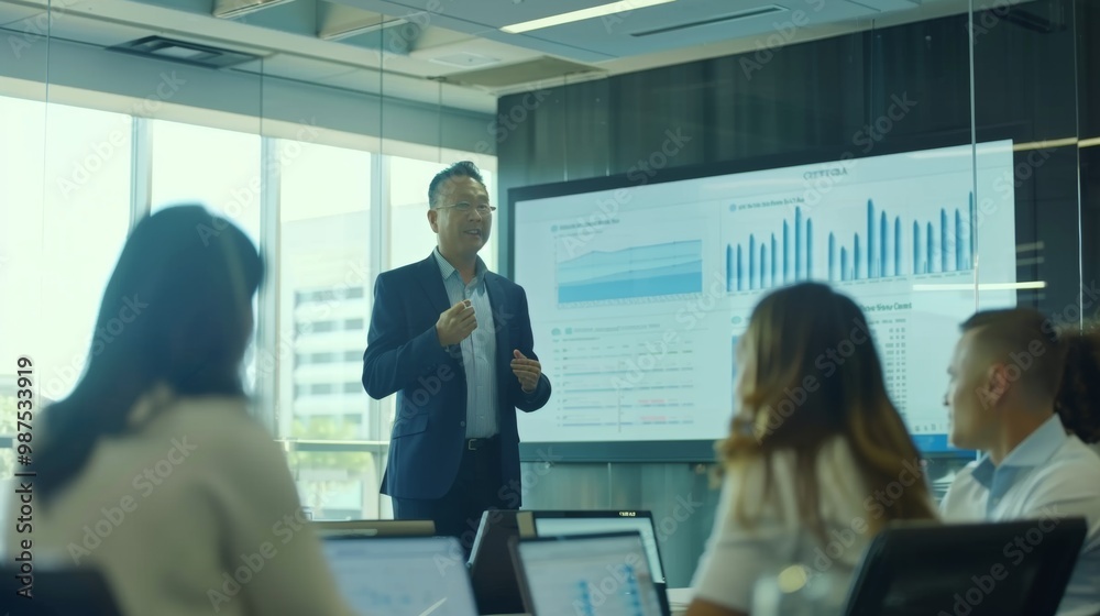Professional Presentation in Modern Conference Room Professional Presentation in Modern Conference Room