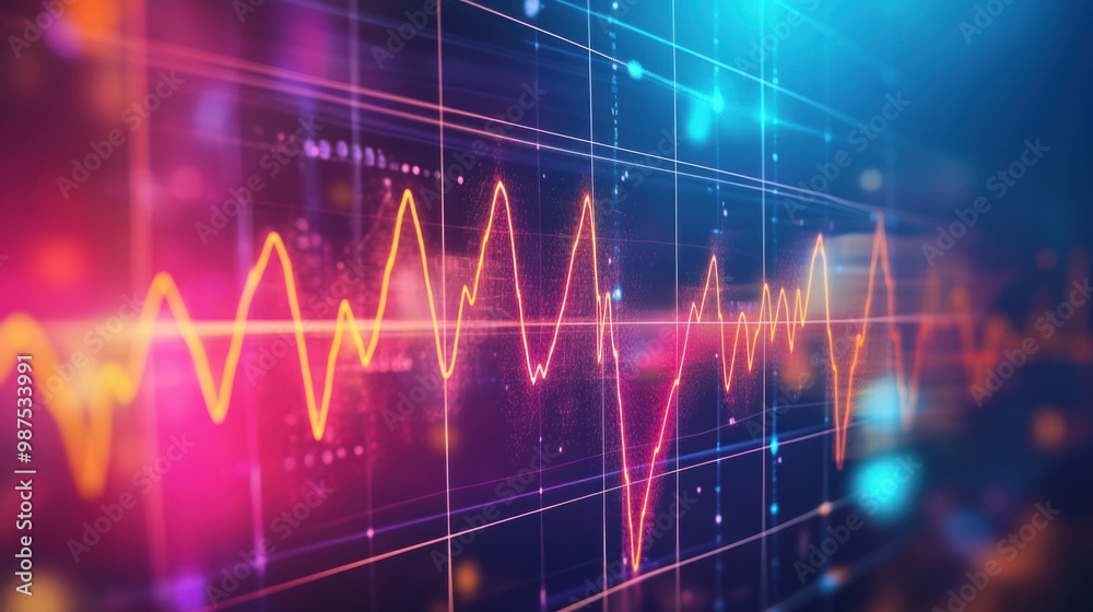 Heartbeat monitor showing a regular pulse, representing a healthy heart and vital signs. Heartbeat monitor showing a regular pulse, representing a healthy heart and vital signs.