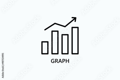 Graph Vector Icon Or Logo Illustration photo