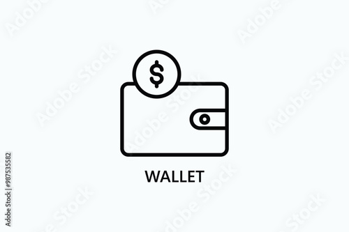 Wallet Vector Icon Or Logo Illustration